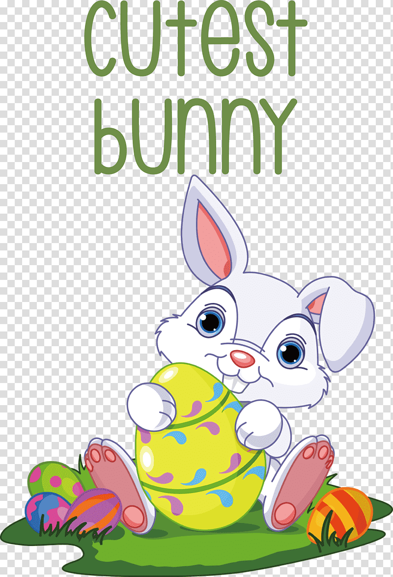Cutest Bunny Bunny Easter Day, Happy Easter, Easter Bunny, Drawing, Hare, Easter Egg, Easter Postcard transparent background PNG clipart