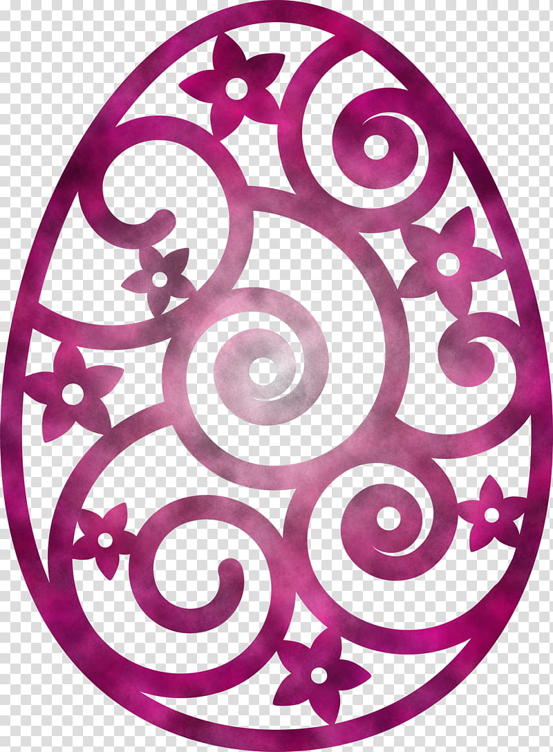 Easter Floral Egg Easter Day, Circle, Magenta, Ornament transparent background PNG clipart