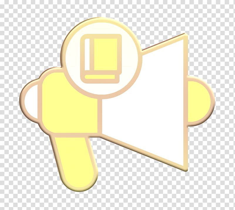 School icon Files and folders icon Loudspeaker icon, Text, Yellow, Material Property, Finger, Hand, Logo, Animation transparent background PNG clipart