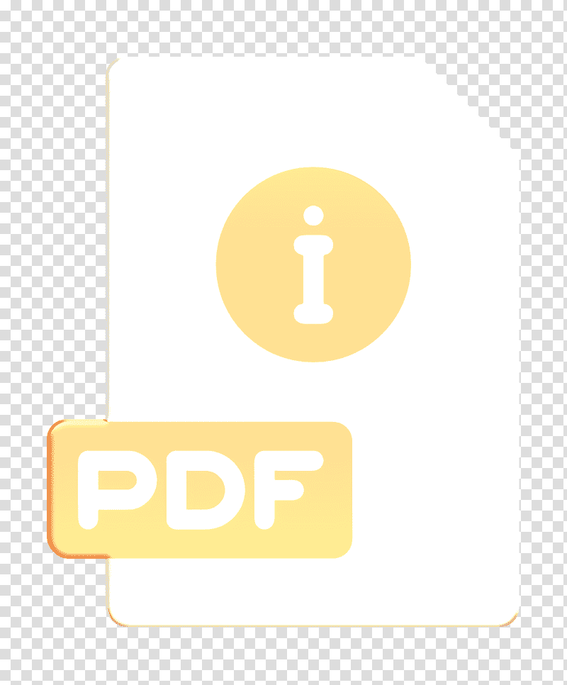 Pdf icon E-Learning icon, Elearning Icon, Logo, Sign, Yellow, Meter transparent background PNG clipart