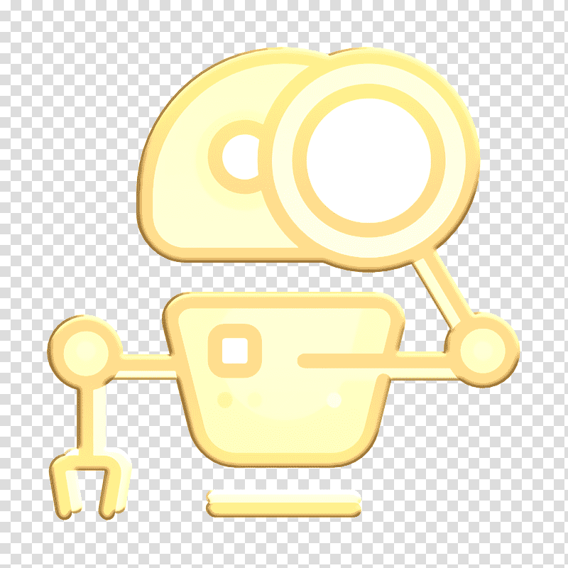 SEO and Online Marketing icon Searching icon Robot icon, Symbol, Chemical Symbol, Yellow, Cartoon, Meter, Chemistry transparent background PNG clipart