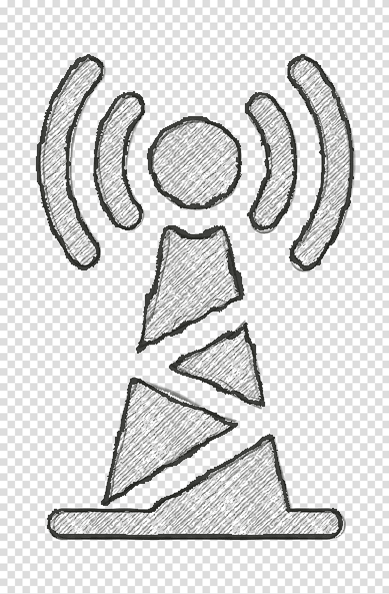 Radar icon Signal tower icon Phone icon, Wireless Access Point, Antenna, Pictogram, Wifi, Wifi Antenna, Line Art transparent background PNG clipart