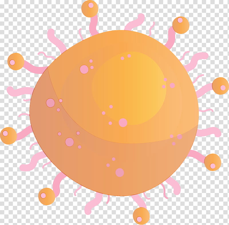 Polka dot, Coronavirus, COVID, Watercolor, Paint, Wet Ink, Orange, Yellow transparent background PNG clipart