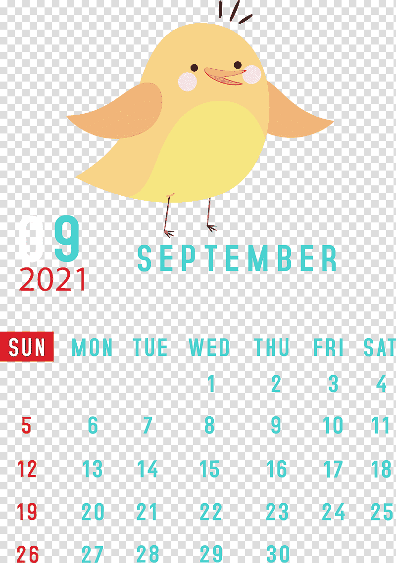 birds ducks logo water bird beak, September 2021 Printable Calendar, Watercolor, Paint, Wet Ink, Meter, Swans transparent background PNG clipart