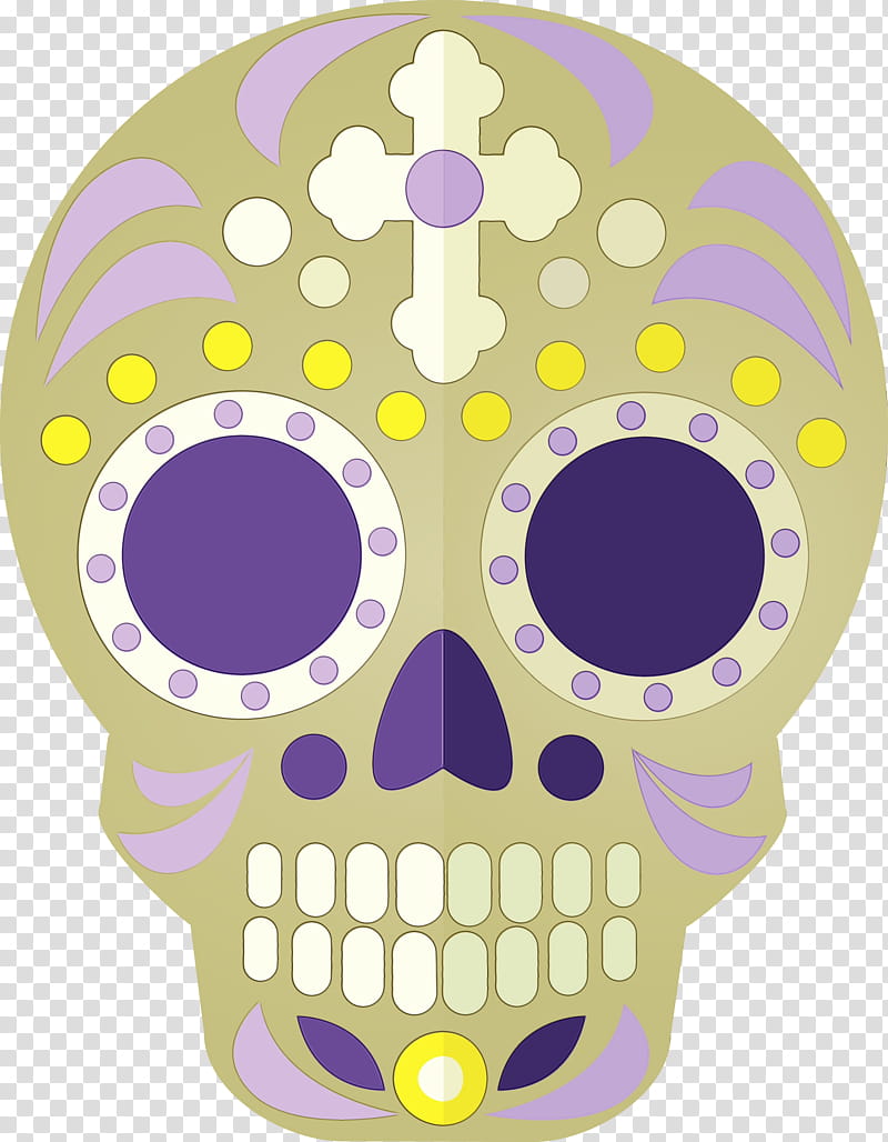 Skull and crossbones, Skull Mexico, Sugar Skull, Traditional Skull, Watercolor, Paint, Wet Ink, Calavera transparent background PNG clipart