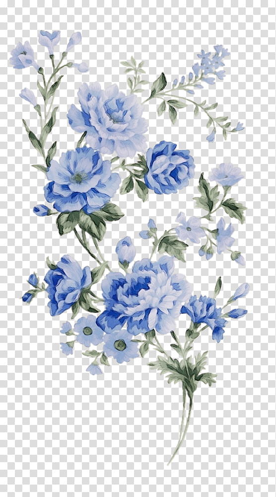 Floral design, Watercolor, Paint, Wet Ink, Cut Flowers, Larkspur, Rose Family, Petal transparent background PNG clipart