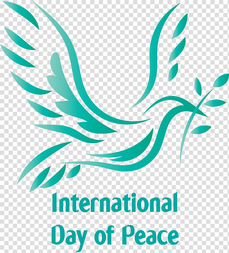 International Day of Peace World Peace Day, Leaf, Plant Stem, Logo, Meter, Tree, Teal, Area transparent background PNG clipart