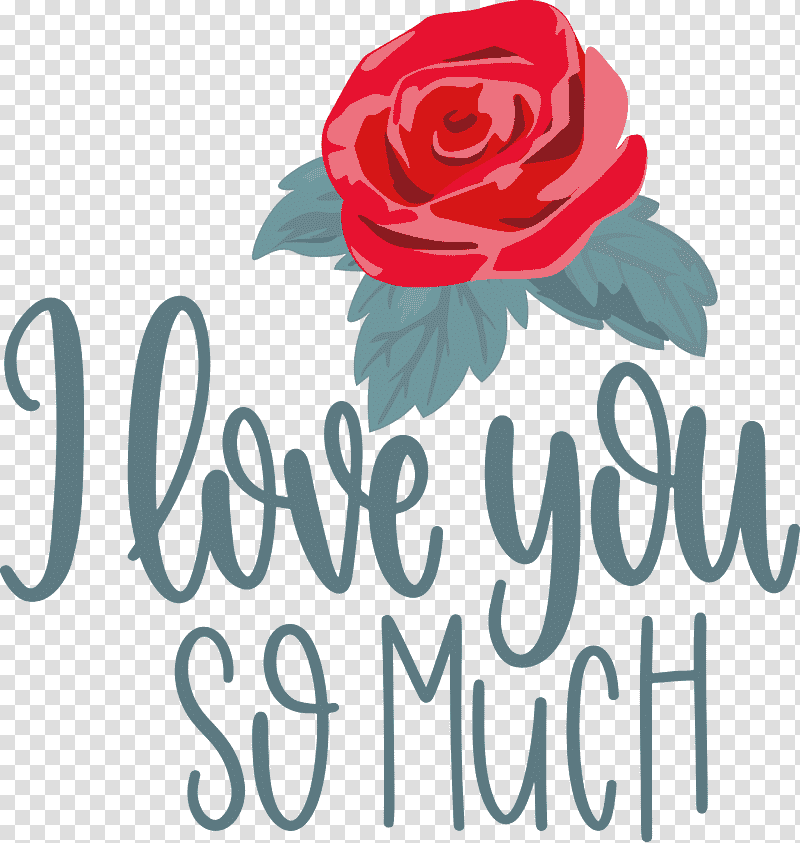 I Love You So Much Valentines Day Love, Floral Design, Garden Roses, Cut Flowers, Logo, Petal, Rose Family transparent background PNG clipart