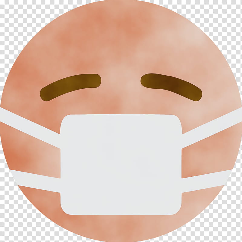 face nose skin facial expression head, Emoji With Mask, Corona, Coronavirus, CONVID, Watercolor, Paint, Wet Ink transparent background PNG clipart face nose skin facial expression head, Emoji With Mask, Corona, Coronavirus, CONVID, Watercolor, Paint, Wet Ink transparent background PNG clipart
