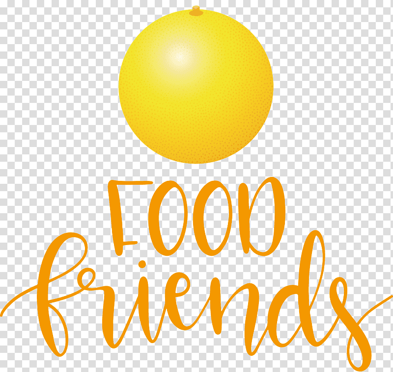 Food Friends Food Kitchen, Logo, Yellow, Text, Happiness, Fruit, M transparent background PNG clipart