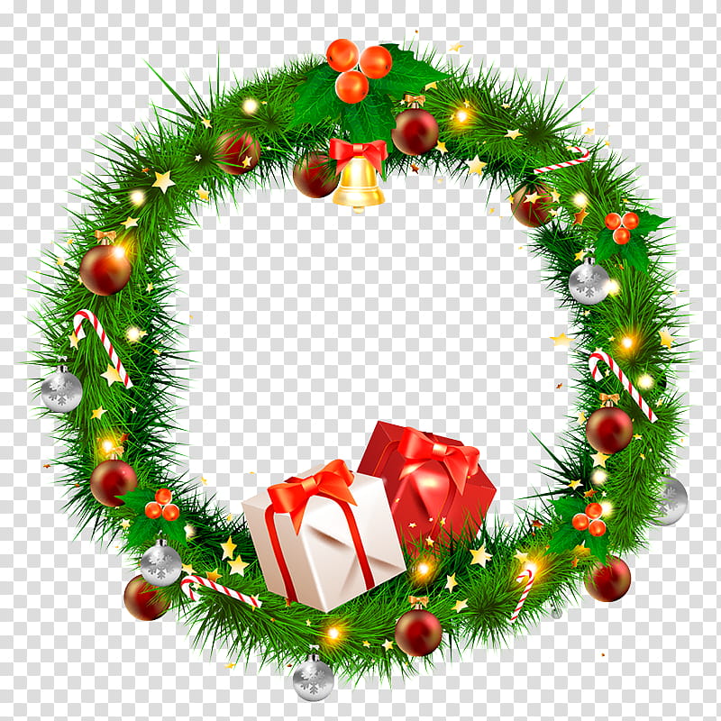 Christmas ornament, Wreath, Christmas Day, Christmas Wreath, Christmas Tree, Holiday Wreath, Merry Christmas Wreath, Santa Claus transparent background PNG clipart