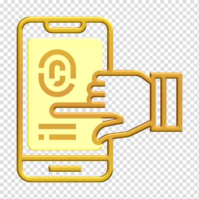 Fingerprint icon Unlock icon Computer Technology icon, Web Design, Meter, Yellow, Area, Audience, Business transparent background PNG clipart