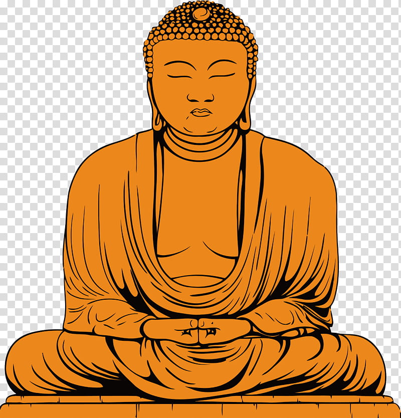 Bodhi Day, Gautama Buddha, Cartoon, Line Art transparent background PNG clipart