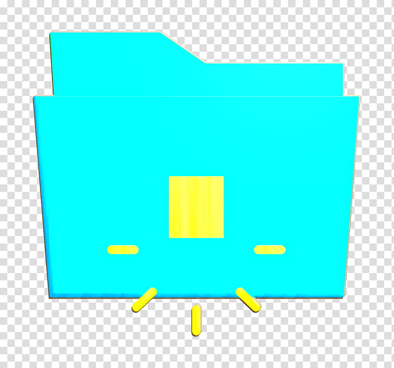 Files and folders icon Folder icon Creative icon, Yellow, Turquoise, Line, Logo, Rectangle transparent background PNG clipart