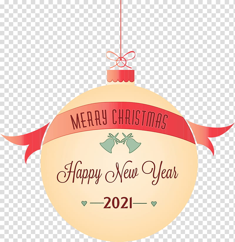 Christmas ornament, Happy New Year 2021, 2021 New Year, Watercolor, Paint, Wet Ink, Meter, Christmas Day transparent background PNG clipart