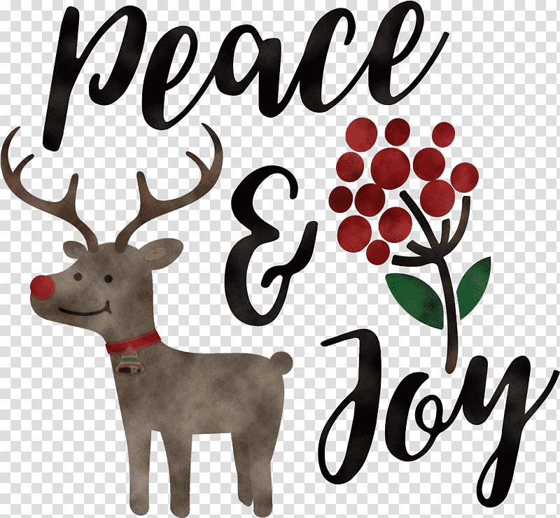 Peace and Joy, Reindeer, Rudolph, Nosed Reindeer, Welcome To Our Country Christmas, Rudolph The Red, Reindeer Flight Instructor transparent background PNG clipart