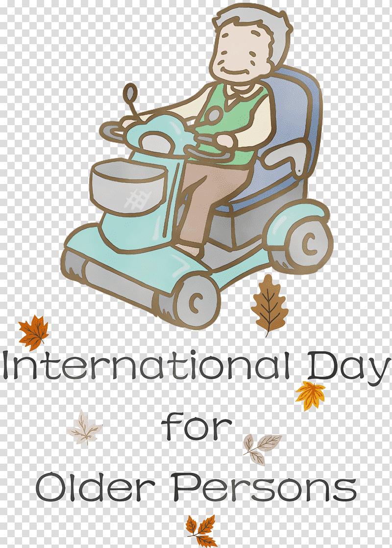 cartoon logo line meter sitting, International Day For Older Persons, Watercolor, Paint, Wet Ink, Cartoon, Behavior transparent background PNG clipart