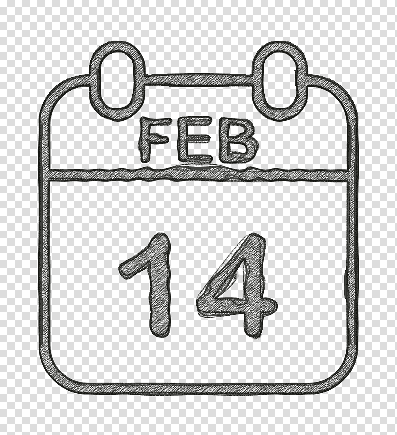 Calendar icon Valentine icon Valentines day icon, Black And White
, Shoe, Line, Car, Meter, Number transparent background PNG clipart