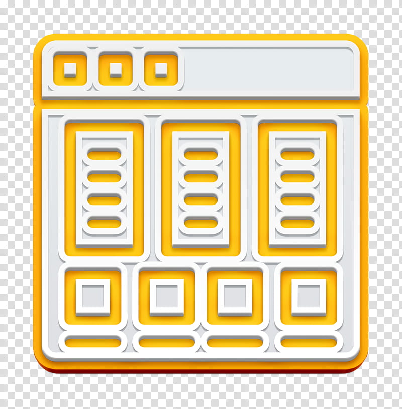 User Interface Vol 3 icon Price list icon, Yellow, Text, Line, Square, Rectangle transparent background PNG clipart