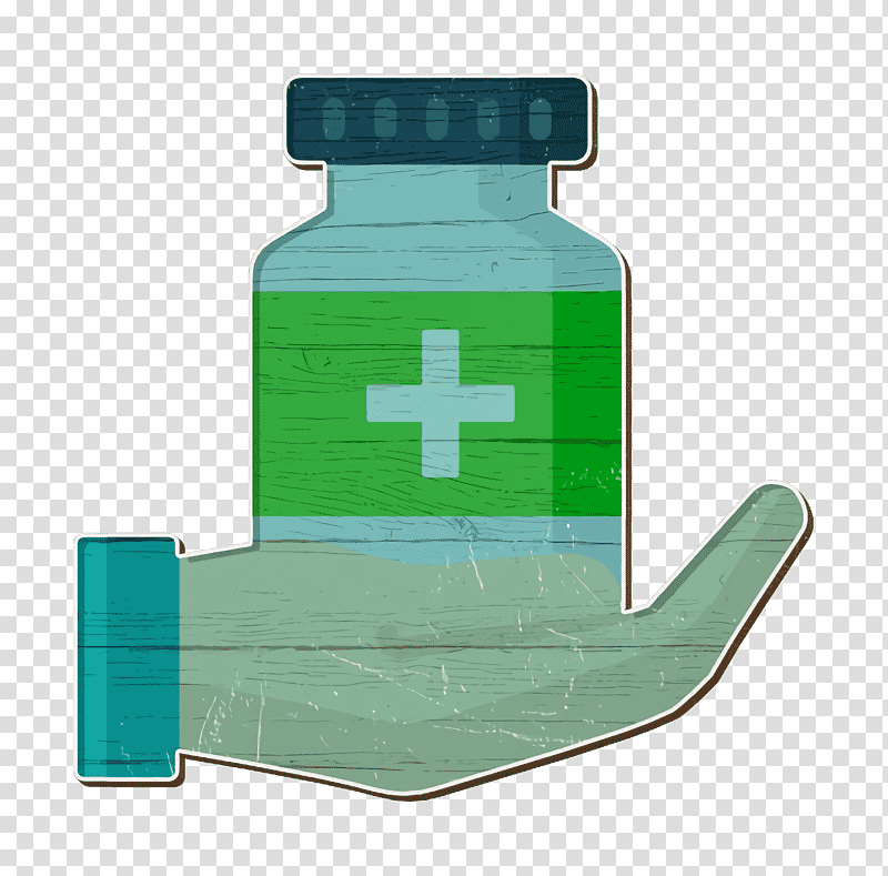 Medicaments icon Medicine icon Drug icon, Green, Service, Bottle transparent background PNG clipart