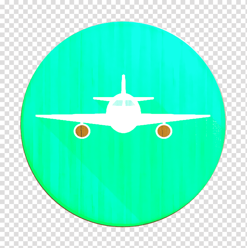 Travel Tourism & Holiday icon Aeroplane icon Plane icon, Symbol, Aqua M, Chemical Symbol, Green, Meter, Microsoft Azure transparent background PNG clipart