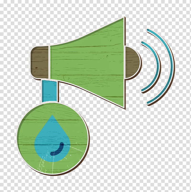 Protest icon Megaphone icon Water icon, Green, Meter, Line, Microsoft Azure, Mathematics, Geometry transparent background PNG clipart