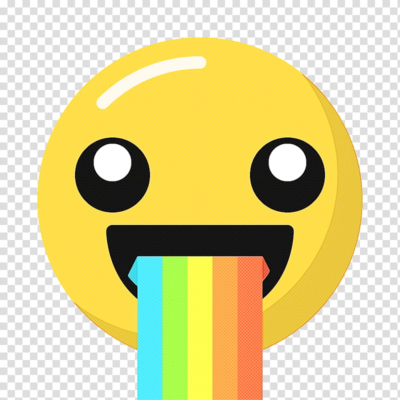 smiley rainbow Emoticon emotion icon, Yellow, Facial Expression, Nose, Cartoon, Symbol, Finger transparent background PNG clipart
