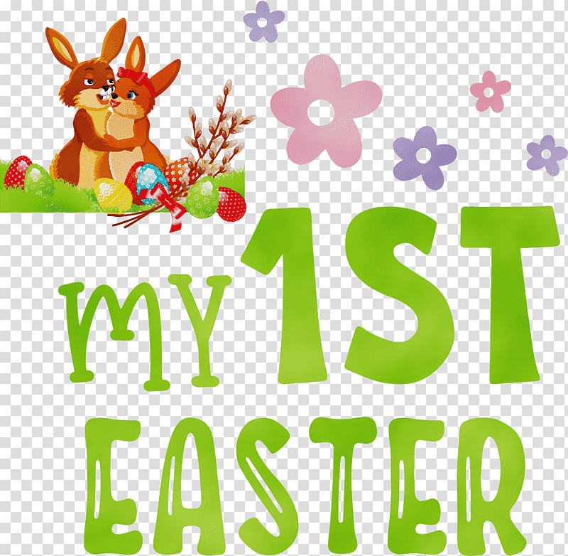 Reindeer, My 1st Easter, Easter Bunny, Easter Day, Watercolor, Paint, Wet Ink transparent background PNG clipart