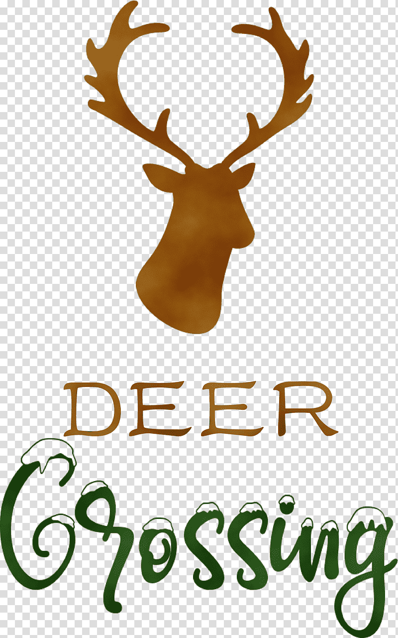 Reindeer, Deer Crossing, Watercolor, Paint, Wet Ink, Antler, Moose transparent background PNG clipart