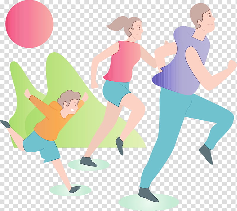 Dance fun playing sports physical fitness aerobics, Family Day, Watercolor,  Paint, Wet Ink, Leisure, Exercise, Performing Arts transparent background  PNG clipart