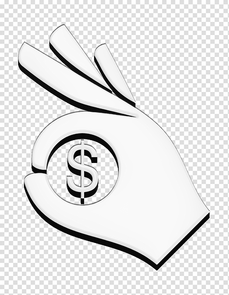 Dollar coin in a hand icon Money icon commerce icon, Money Money Icon, Logo, Symbol, Cessna, Black And White
, Meter transparent background PNG clipart