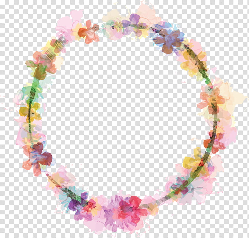 body jewelry jewellery bracelet necklace jewelry making, Watercolor Flower Frame, Bead transparent background PNG clipart