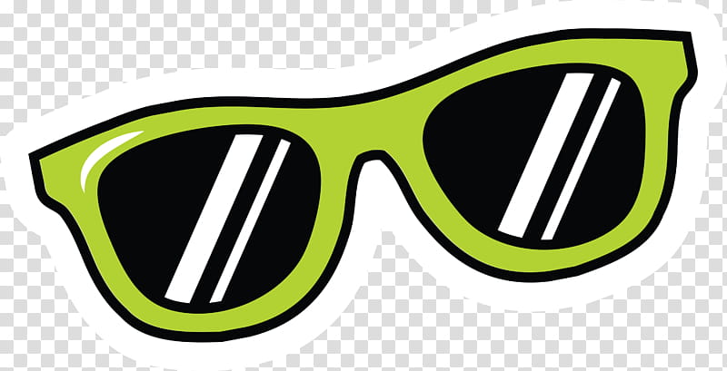 Summer Pop Sticker, Goggles, Glasses, Sunglasses, Logo, Green, Line, Meter transparent background PNG clipart