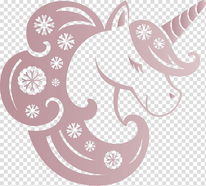 unicorn Christmas Unicorn, Pink, Sticker transparent background PNG clipart