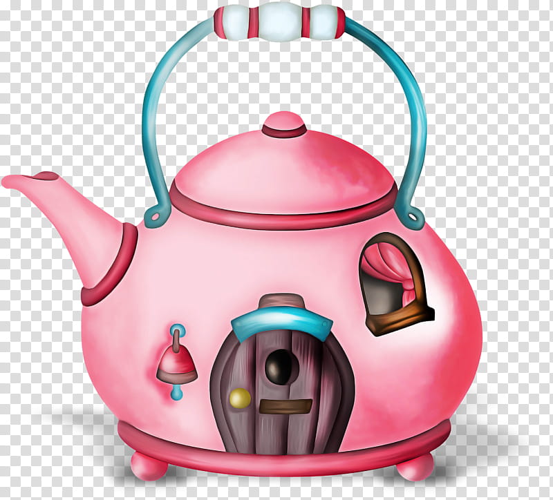 kettle teapot home appliance pink playset, Lid, Stovetop Kettle, Tableware, Rice Cooker, Cookware And Bakeware transparent background PNG clipart