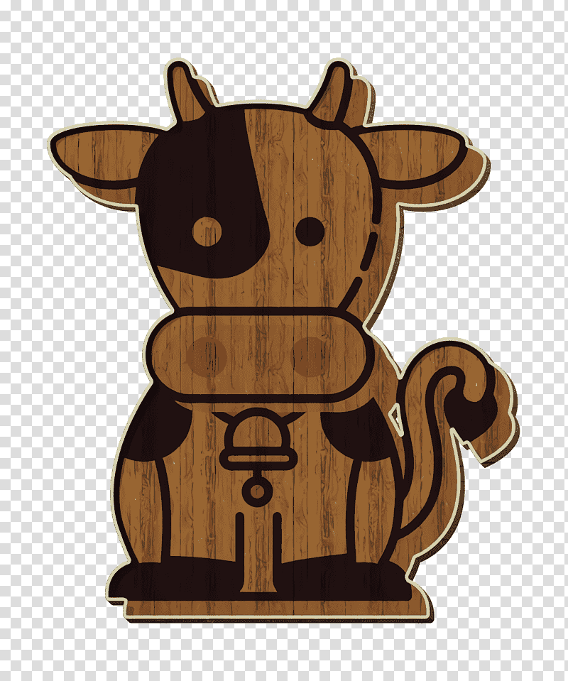 Animal icon Cow icon, M083vt, Character, Wood, Cartoon, Character Created By transparent background PNG clipart
