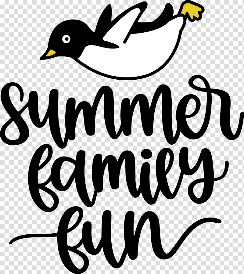 Summer Family Fun Summer, Summer
, Birds, Logo, Black And White
, Beak, Meter transparent background PNG clipart