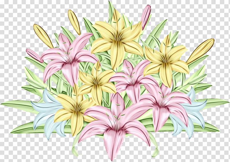 flower pink plant lily petal, Lilium Bouquet, Flower Bouquet, Flower Bunch, Spring Flower, Watercolor, Paint, Wet Ink transparent background PNG clipart