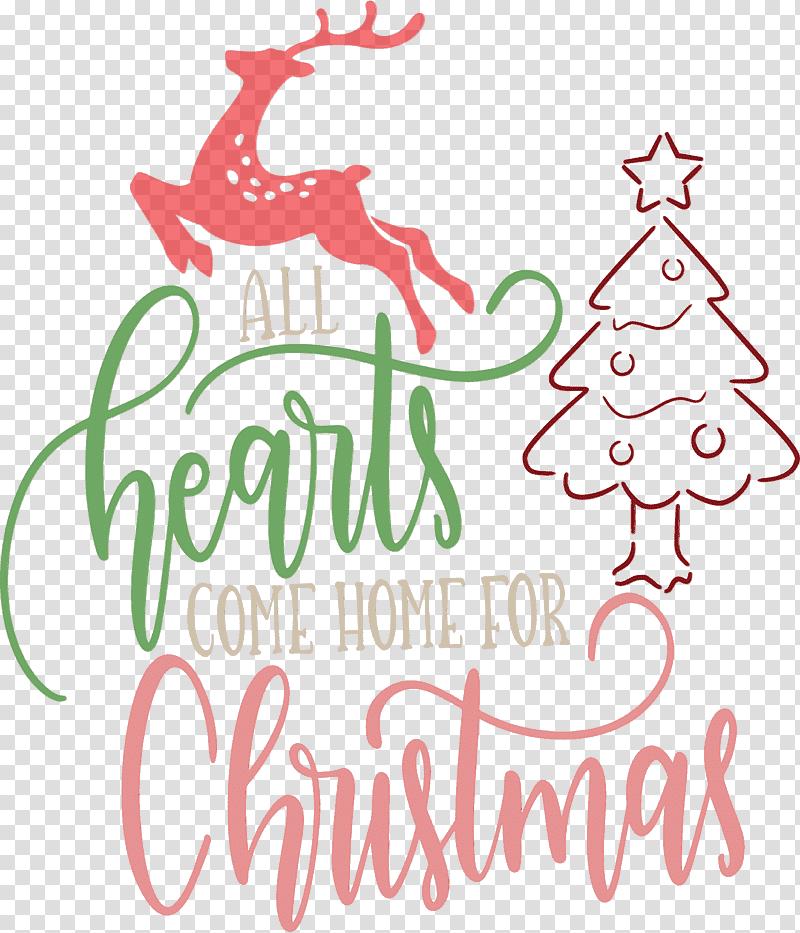 Christmas tree, Christmas , Hearts, Xmas, Watercolor, Paint, Wet Ink transparent background PNG clipart