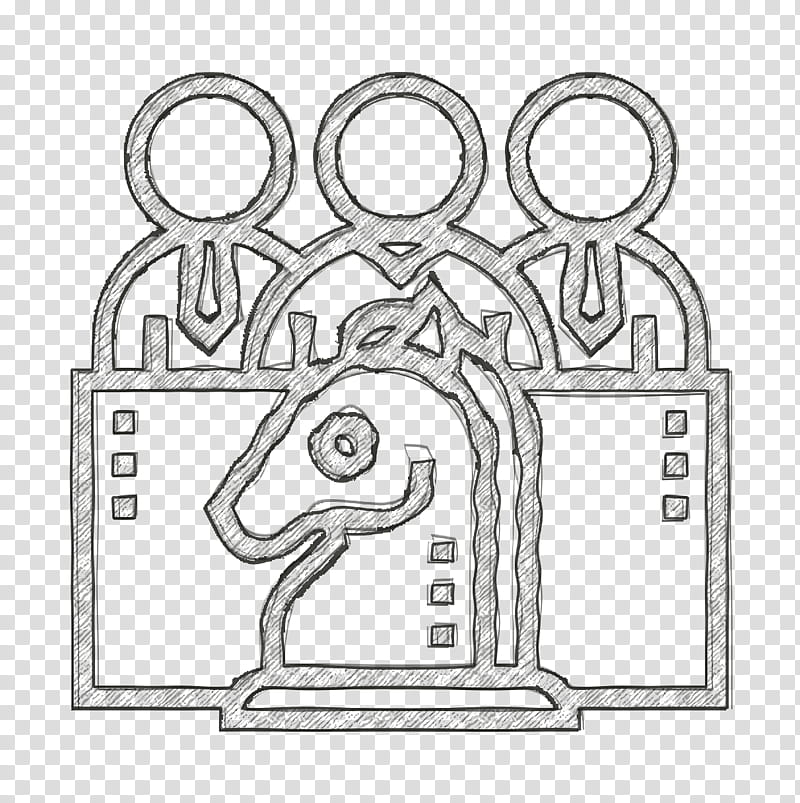 Business Management icon Chess icon Corporate strategy icon, Line Art, M02csf, Drawing, Angle, Meter, Cartoon transparent background PNG clipart