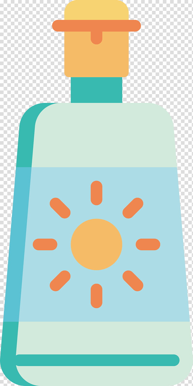 sunblock, Orange, Bottle, Water Bottle, Plastic Bottle transparent background PNG clipart