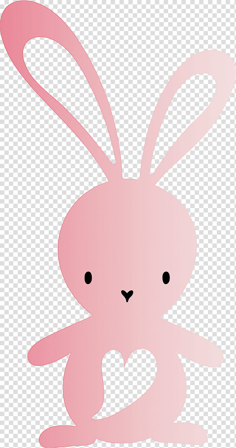 Cute Easter Bunny Easter Day, Pink, Cartoon, Rabbit, Rabbits And Hares, Animal Figure, Ear transparent background PNG clipart