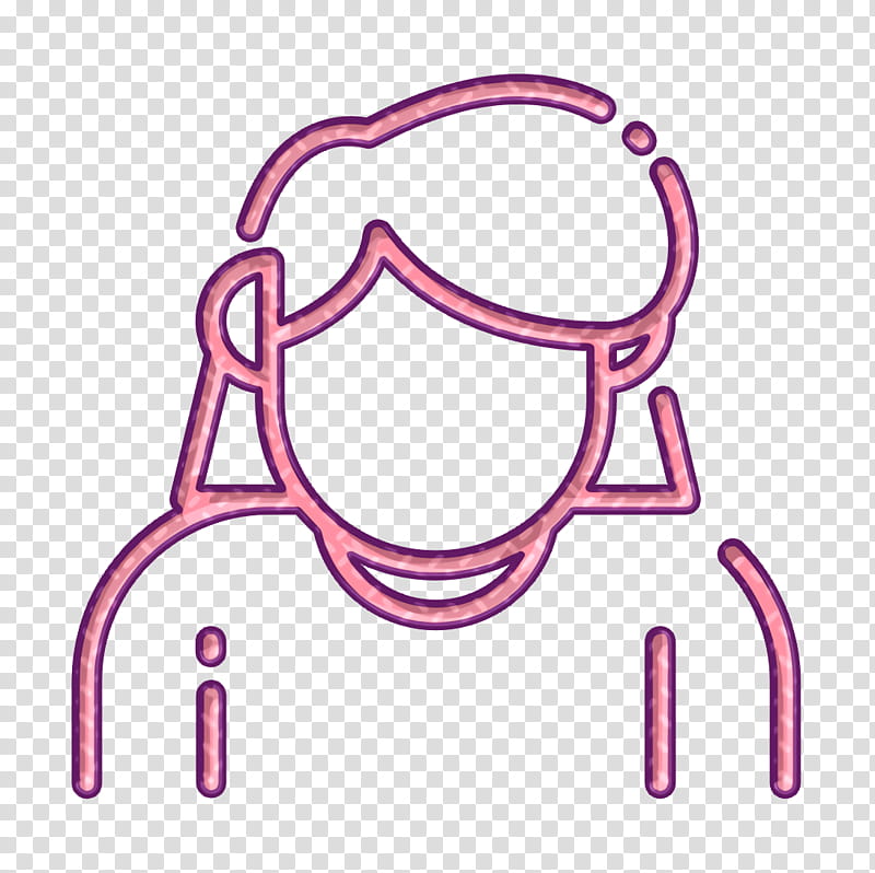 Party icon Young icon Girl icon, Cartoon, Line, Meter, Geometry, Mathematics transparent background PNG clipart