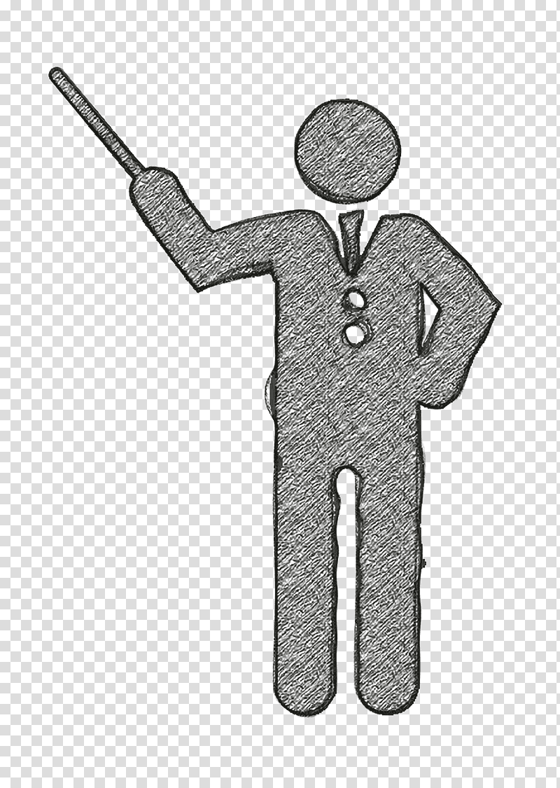 Orchestra director with stick icon Lead icon music icon, Humans 2 Icon, Meter, Joint, Line, Symbol, Cartoon transparent background PNG clipart