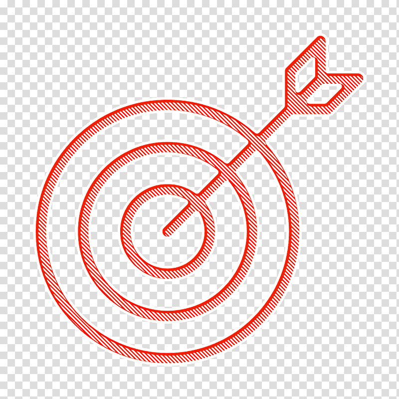 Target icon Sports Set icon Bullseye with Arrow icon, Goal, Shooting Target, transparent background PNG clipart