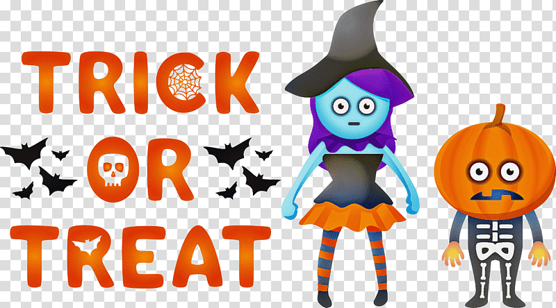 Trick or Treat Halloween Trick-or-treating, Halloween , Trickortreating, Tshirt, Orange, Greeting Card, Mug transparent background PNG clipart