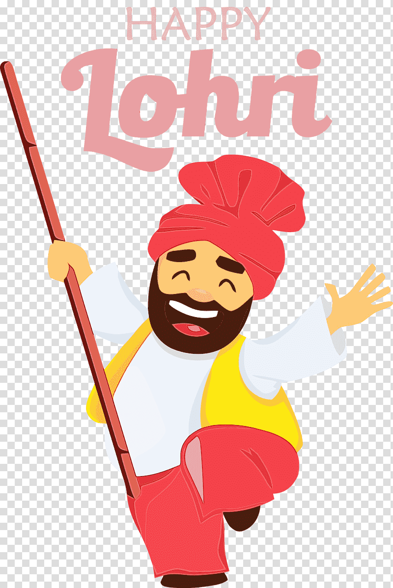 punjabi culture folk dances of punjab poster cartoon festival, Happy Lohri, Watercolor, Paint, Wet Ink, Royaltyfree transparent background PNG clipart