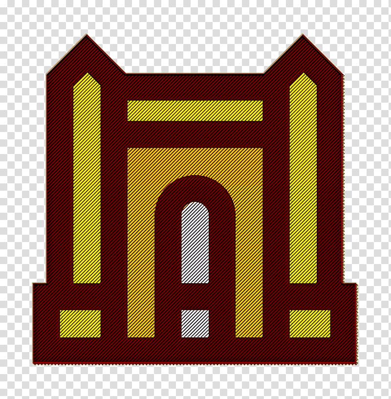 Egypt icon Building icon Obelisk icon, Logo, Angle, Yellow, Line, Facade, Area, Meter transparent background PNG clipart