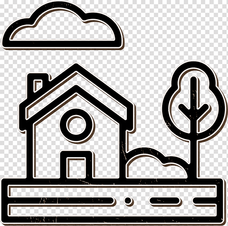 In the Village icon House icon Road icon, Icon Design, Data, May Calendar, Insurance, Vehicle Insurance, Document transparent background PNG clipart