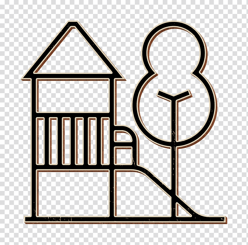 Playground icon City elements icon, Locust Grove, Child Care, Cottage, Vacation, Family Groups, Chalet transparent background PNG clipart